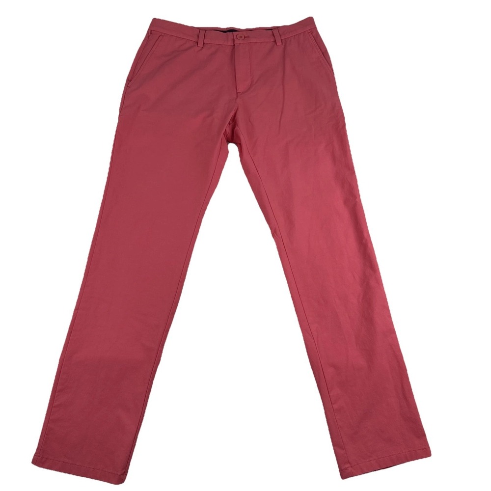 Vineyard Vines On The Go Pink Performance Golf Slim Pants fits 32*31 Athletic